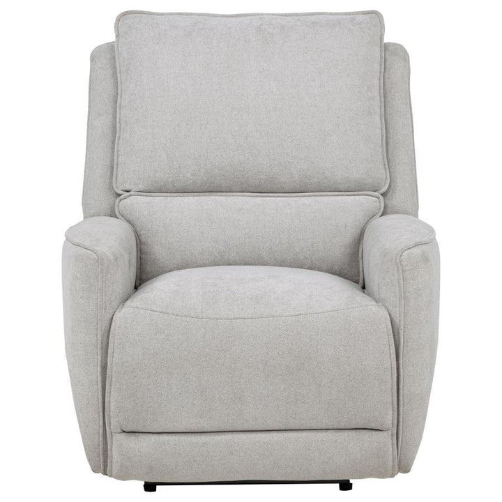 Sylmar - Chenille Upholstered Power Recliner - Dove Gray