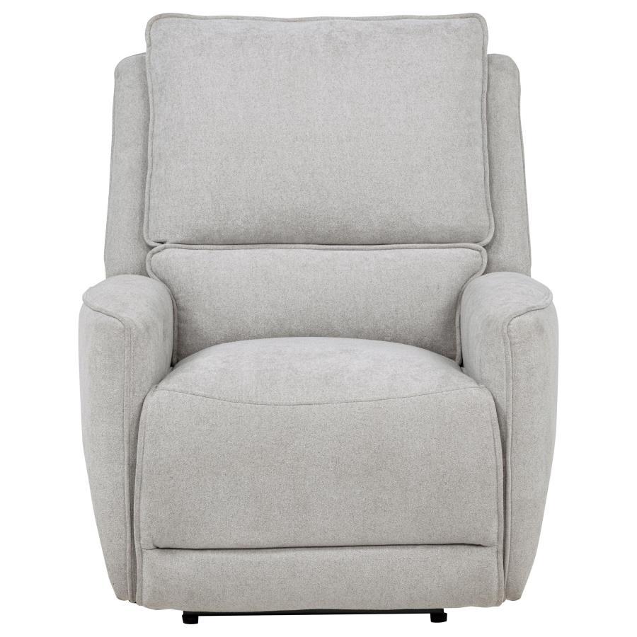 Sylmar - Chenille Upholstered Power Recliner - Dove Gray