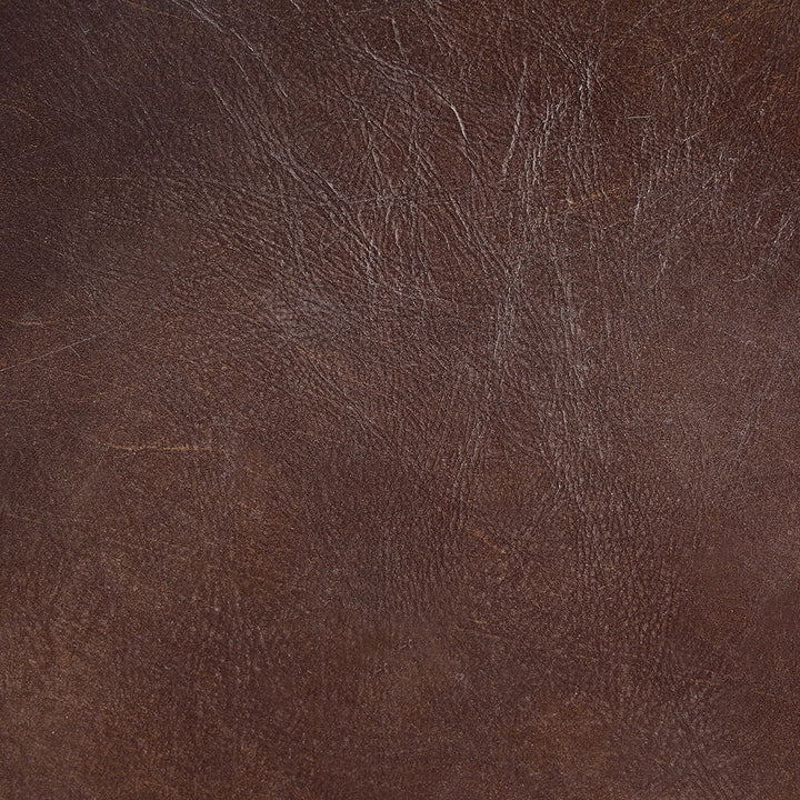 Brancaster - Adjustable Stool With Swivel - Vintage Brown Top Grain Leather & Aluminum