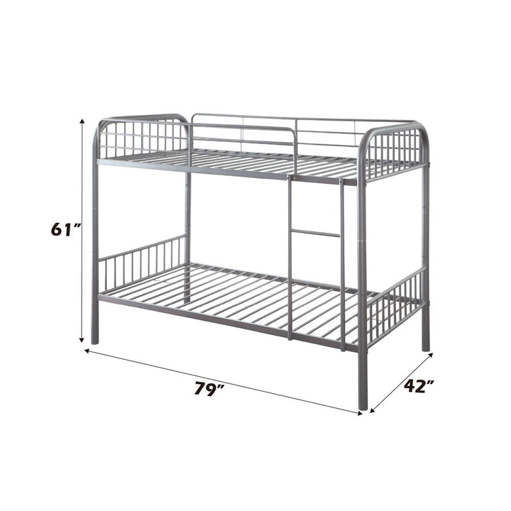 Bristol - Twin Over Twin Bunk Bed - Gunmetal