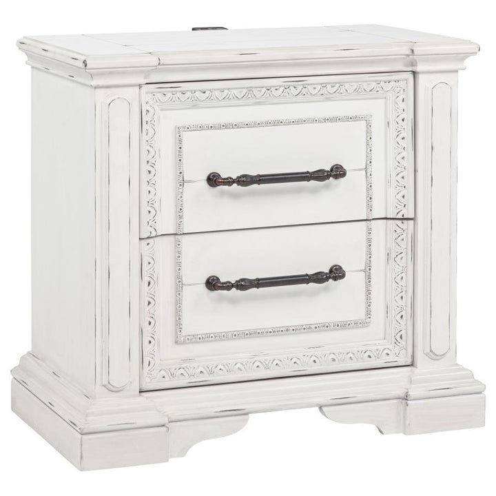 Coaster Furniture Mckinney - 2-Drawer Nightstand With Dual USB - Vintage White