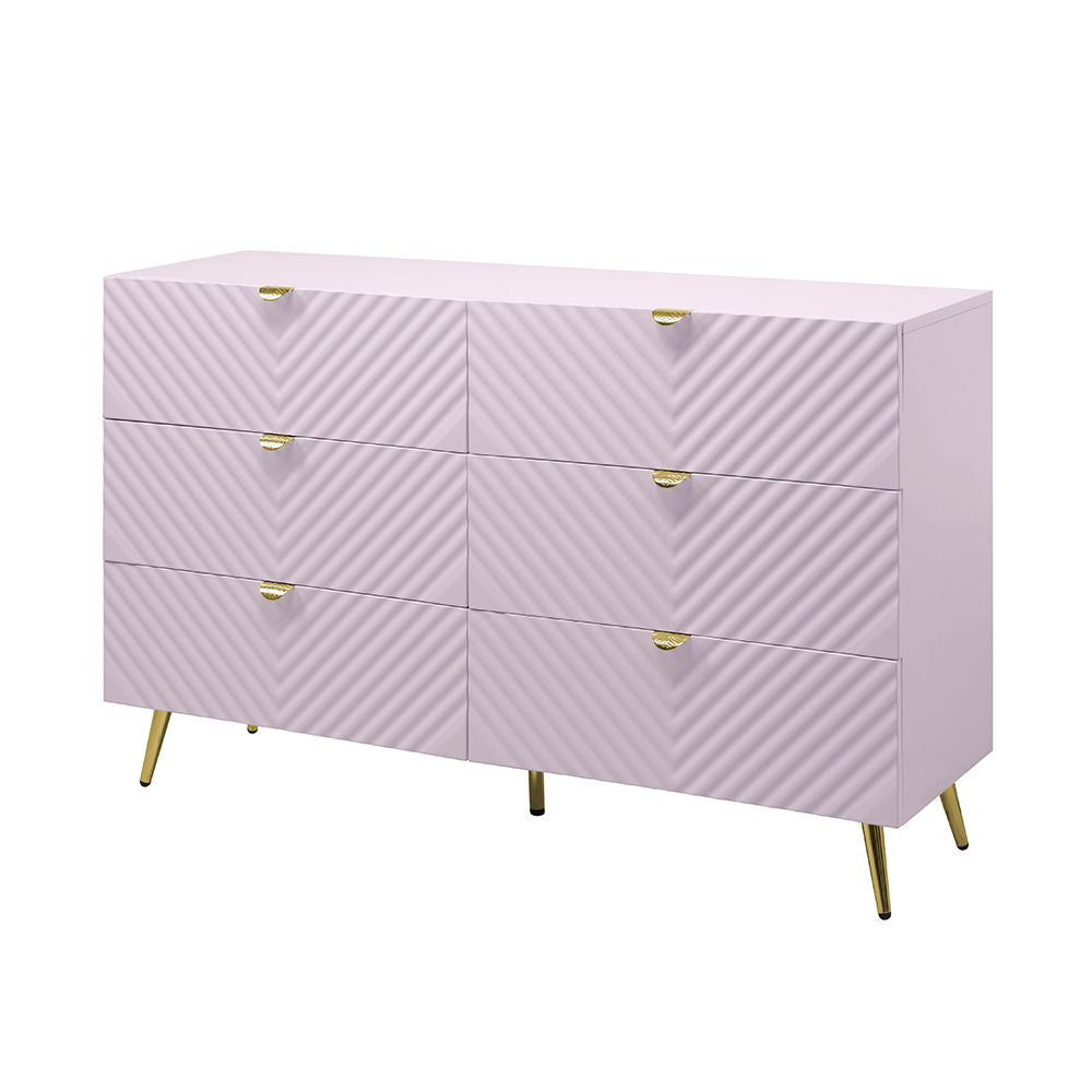 Gaines - Dresser - Pink High Gloss