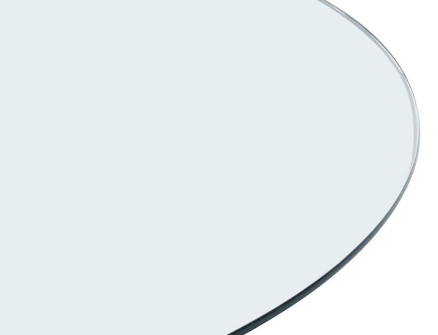 54" 10mm Round Clear Tempered Glass Top - Clear