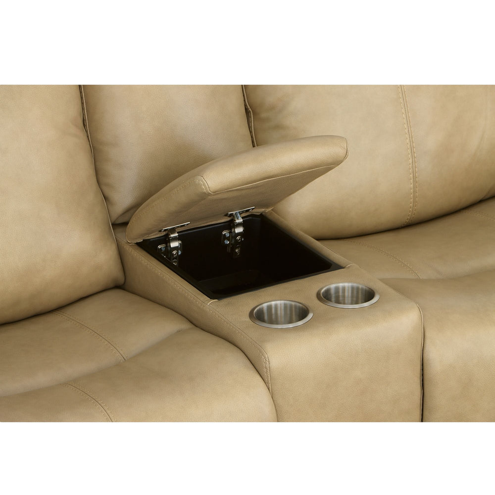 Odell Power Reclining Loveseat With Console, Power Headrests & Lumbar Stone