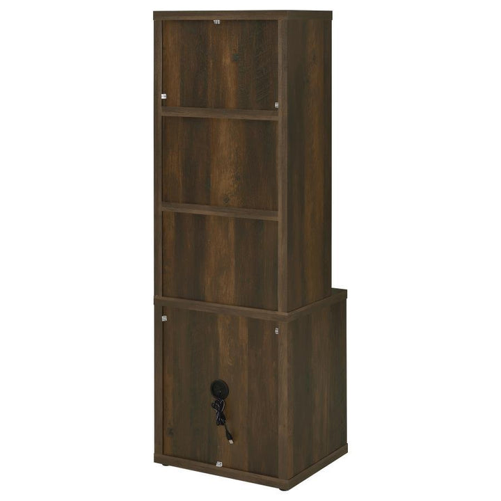 Westpark - 3 Piece Wall Unit Bookcase Set With USB - Dark Pine