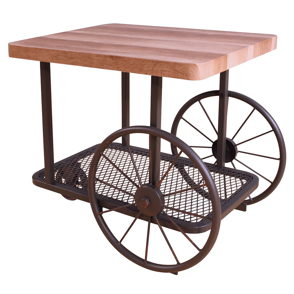 Francie - End Table - Oak & Antique Gray