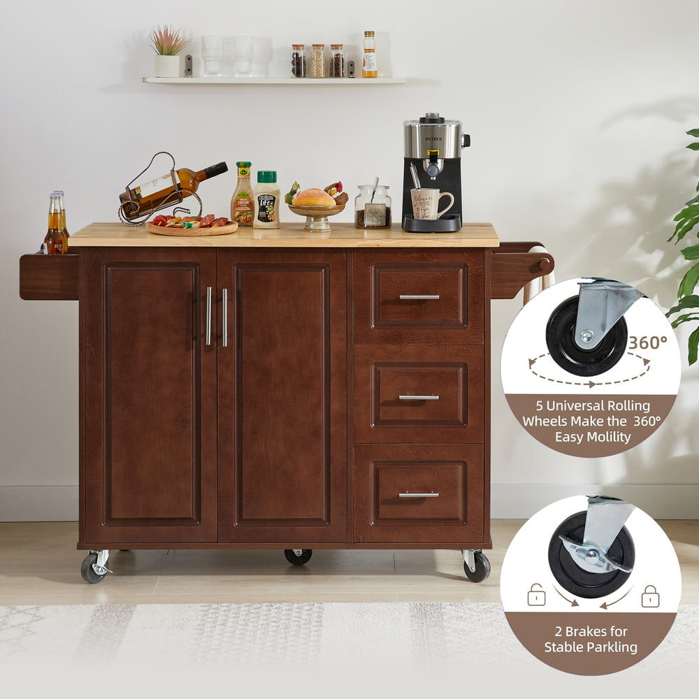 kitchen-island-with-drop-leaf-countertop-rolling-kitchen-island-cart-with-barn-door-and-storage-retro-brown