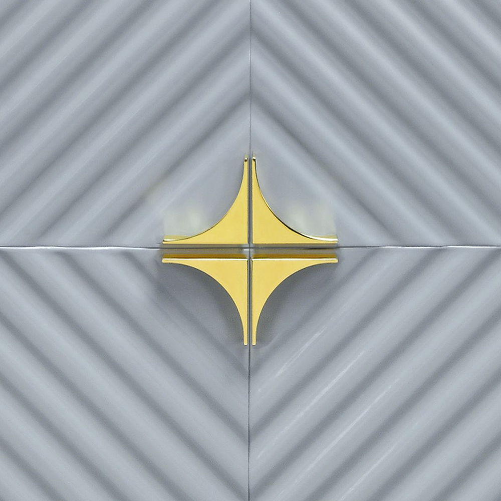 Gaines - Accent Cabinet - Gray High Gloss