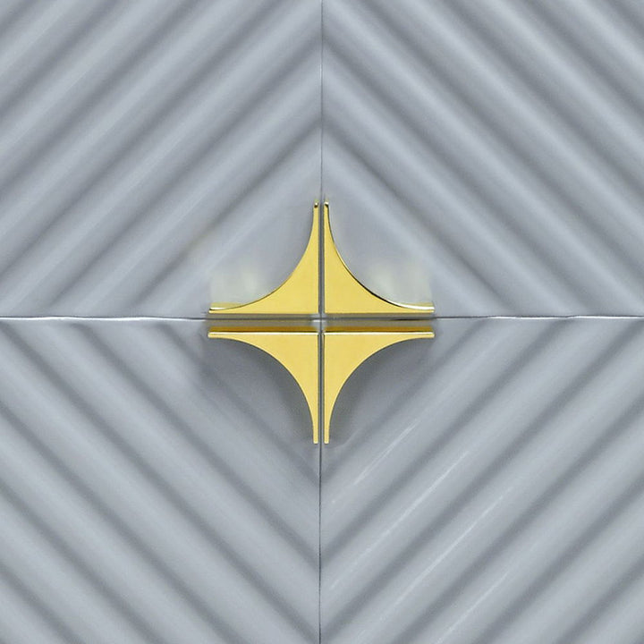 Gaines - Accent Cabinet - Gray High Gloss