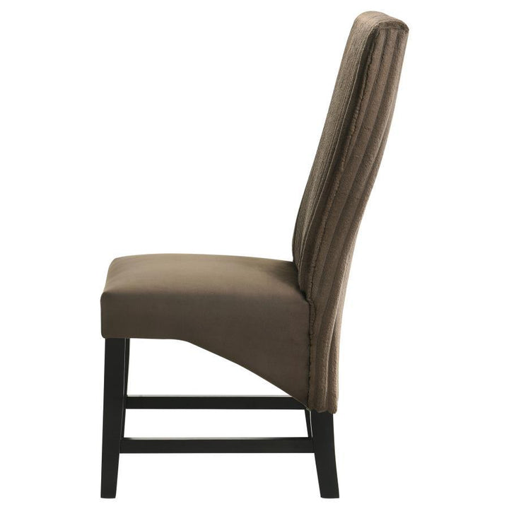 Barrand - Upholstered Dining Side Chair  - Chocolate