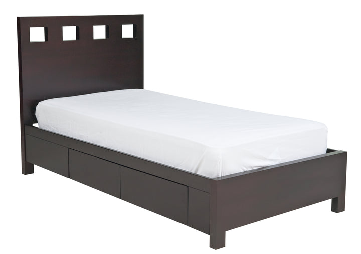 Modus Furniture Rv23D4 Riva Wood Storage Bed In Espresso