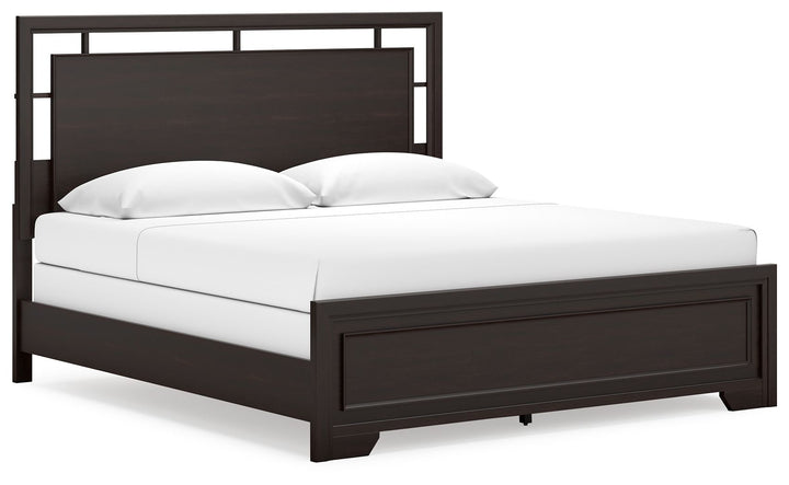 Covetown - King Panel Bed - Dark Brown by Ashley Furniture product image