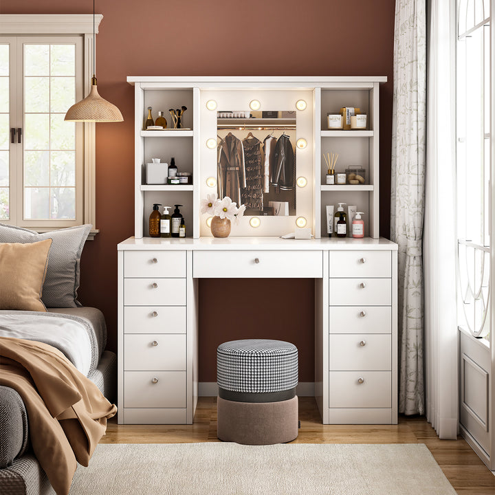 make-up-vanity-desk-with-led-lighted-mirror-11-drawers-white-mdf