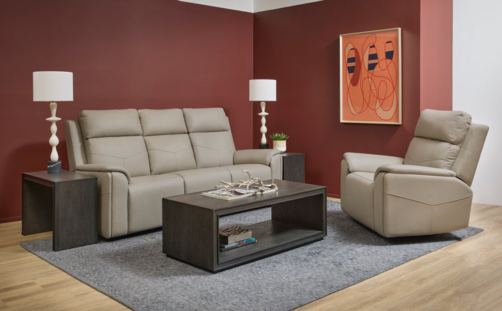 Vernon Fabric Power Swivel Gliding Recliner with Power Headrest, Lumbar, Heat &amp; Massage in Dove Grey