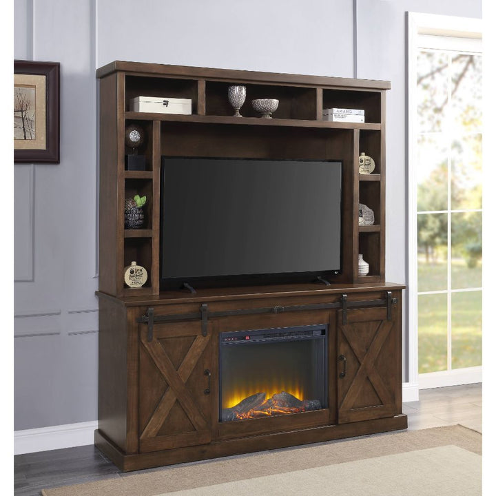 Aksel - Entertainment Center Include 91617Fir) - Walnut