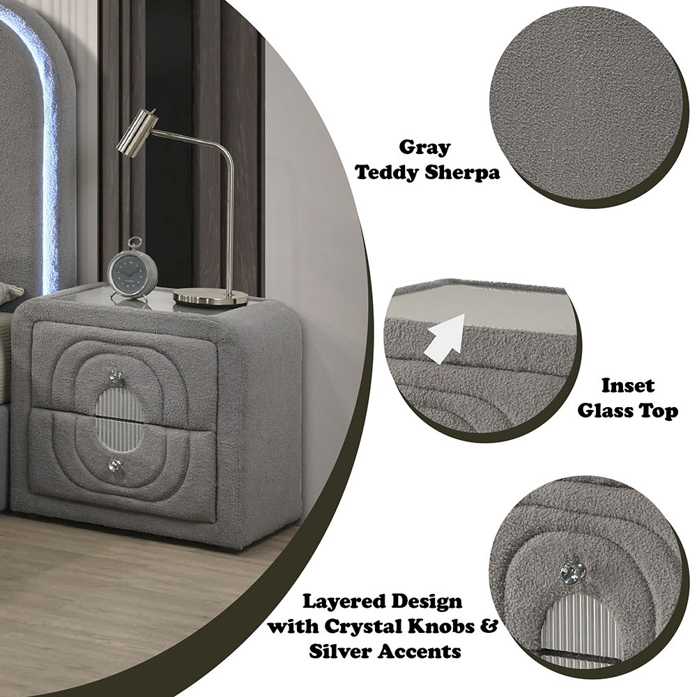 shelyn-nightstand-gray-teddy-sherpa-chrome