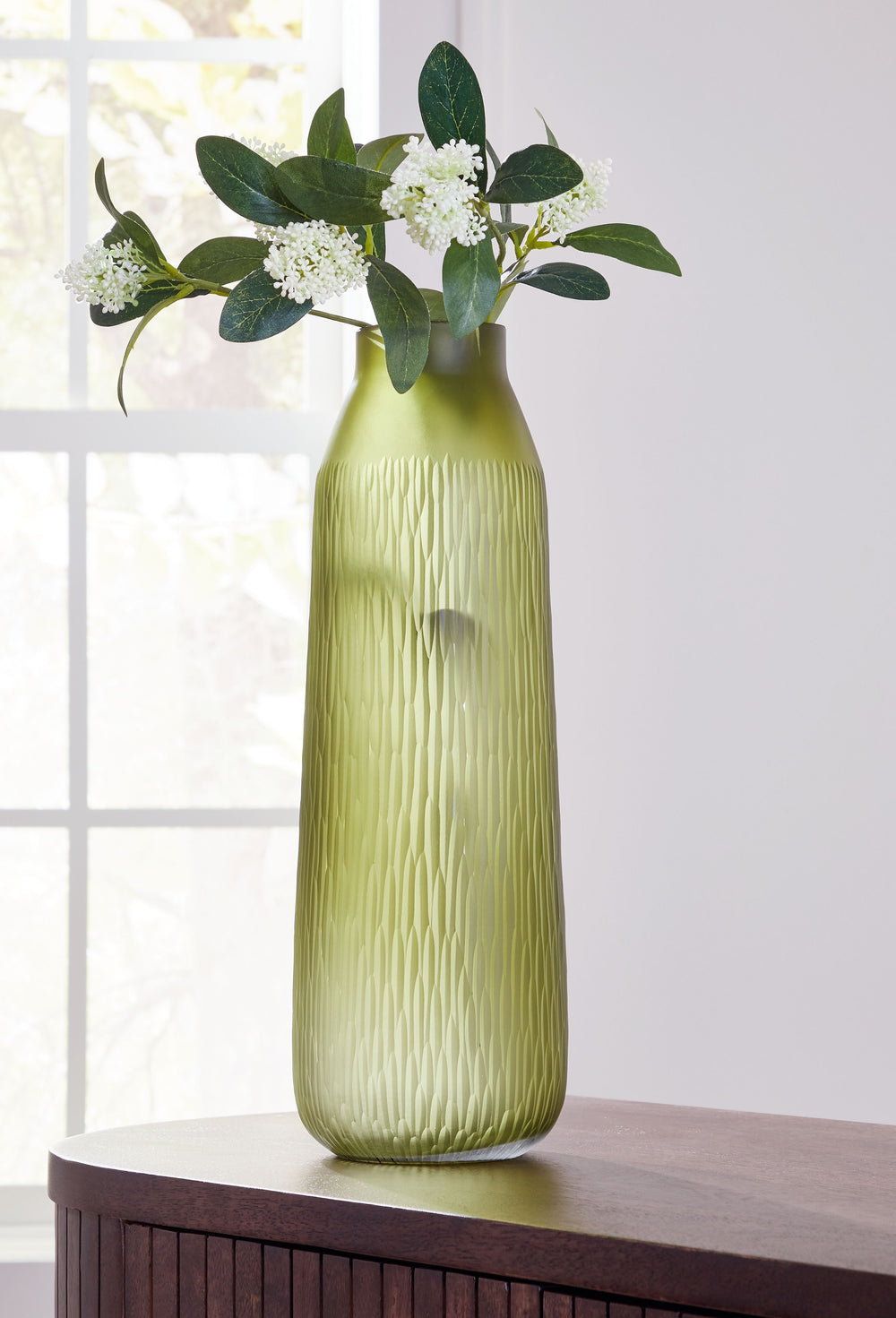 Scottyard - Vase - 17" - Olive Green