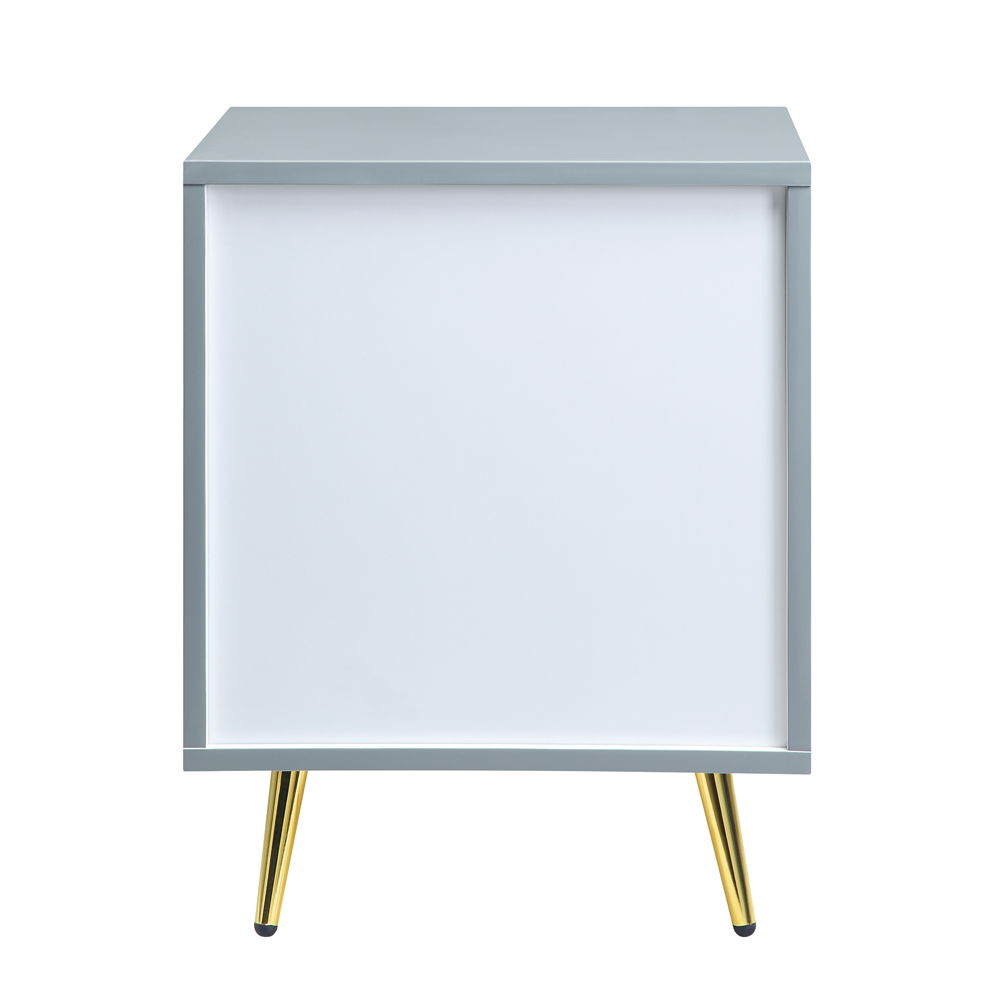 Gaines - Nightstand - Gray High Gloss