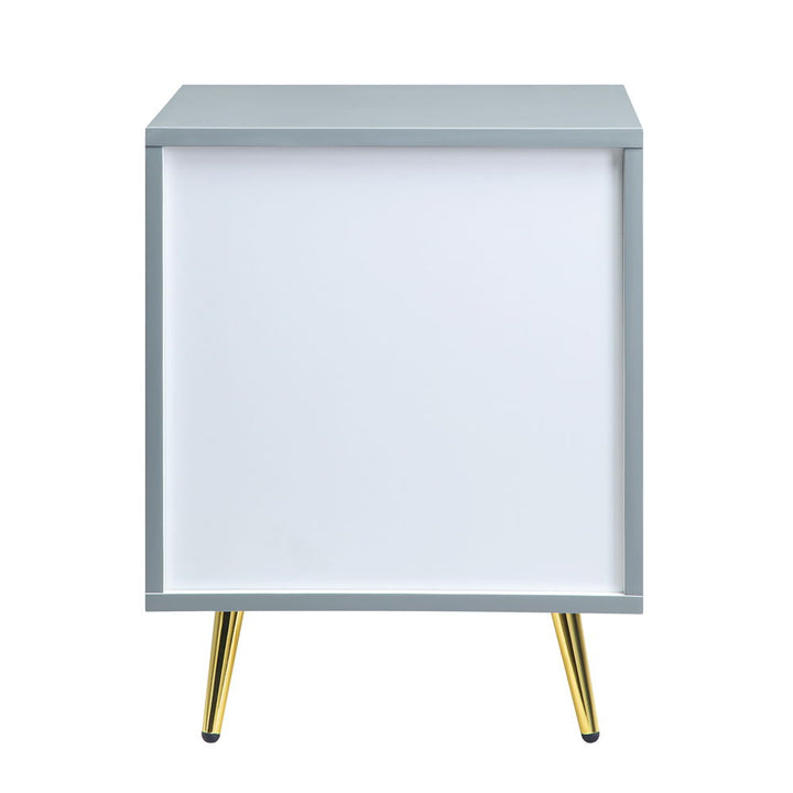 Gaines - Nightstand - Gray High Gloss