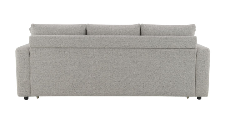 Connie - Boucle Sleeper Sectional Sofa With 2 Toss Pillows - Beige