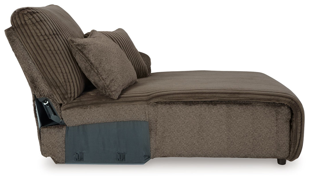 Top Tier - 3-Piece Reclining Sectional With Raf Press Back Chaise - Chocolate by Ashley Furniture product image