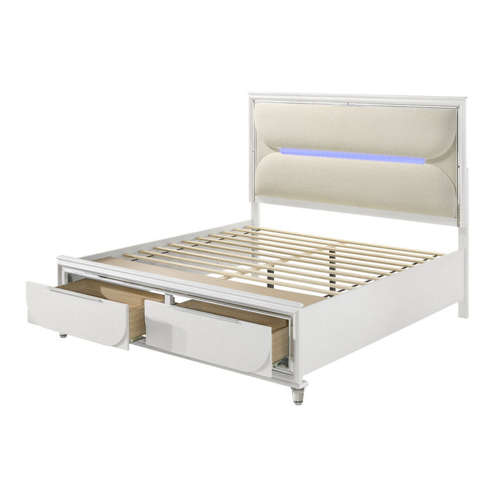 tarian-queen-bed-with-led-storage-white-boucle-pearl-white