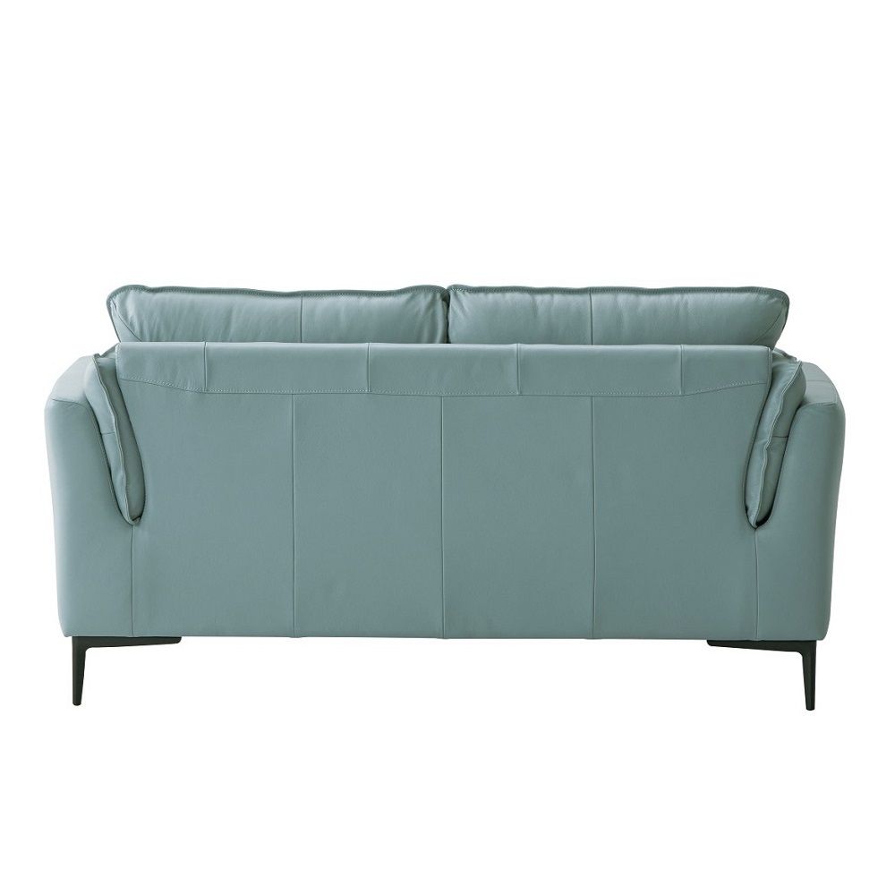 mesut-loveseat-sage-green-top-grain-leather-black