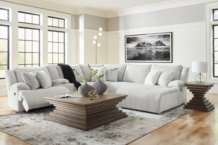 Top Tier - 6-Piece Reclining Sectional With Raf Chaise - Alloy by Ashley Furniture product image