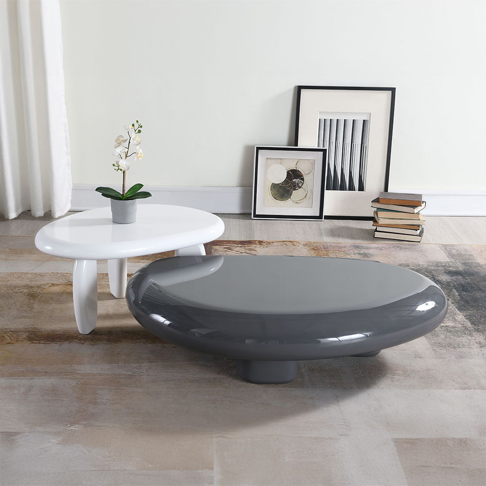 Charlene - Coffee Table - Gray High Gloss