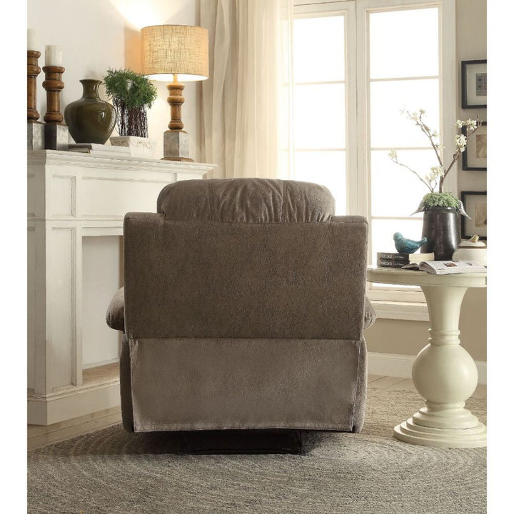Bina - Motion Recliner - Gray Polished Microfiber