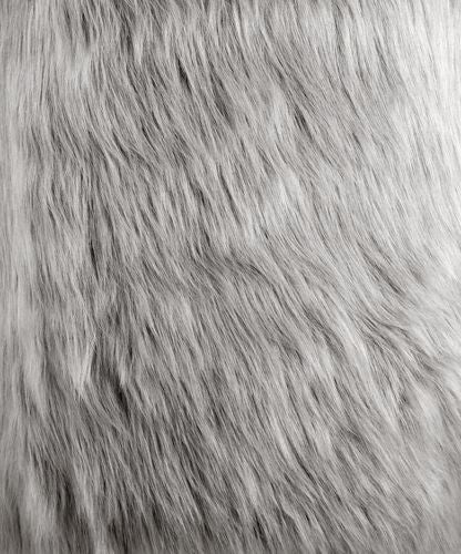 Arundell II - Office Chair - Gray Faux Fur & Gold