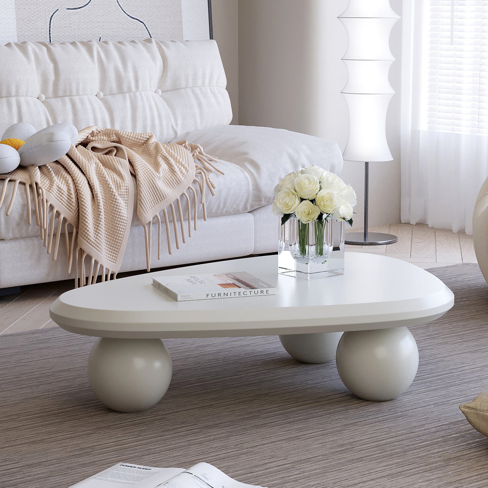 Modern Wooden Accent Center Table for Small Spaces