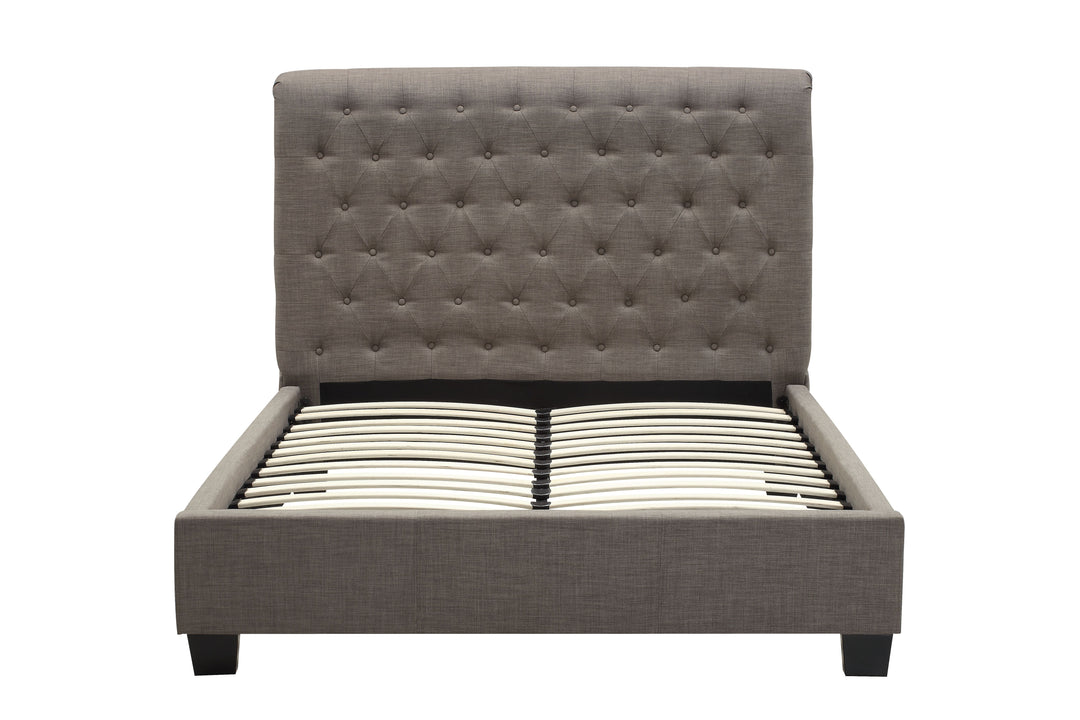 Modus Furniture 3Zh3L411 Royal Tufted Platform Bed In Dolphin Linen