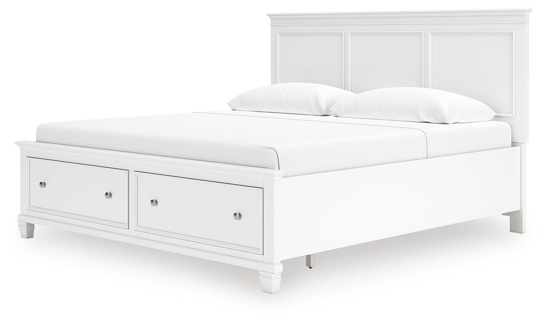 Fortman - King Panel Storage Bed - White by Ashley Furniture product image