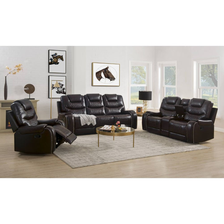 Braylon - Motion Sofa - Brown Synthetic Leather
