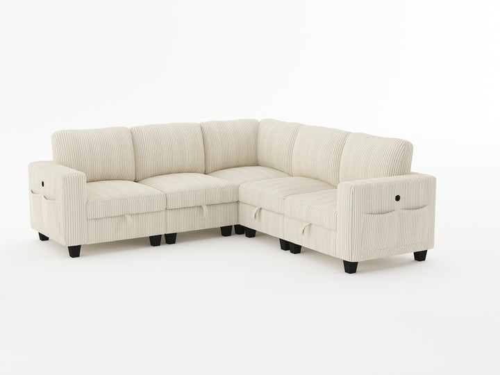 Homelegance Walterboro Loveseat with Storage, Storage Pouches and Charging Ports 9650BE-2*