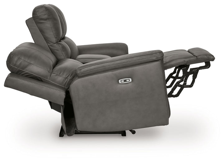Bleckley - Power Reclining Loveseat With Console / Adjustable Headrest - Anchor by Ashley Furniture product image