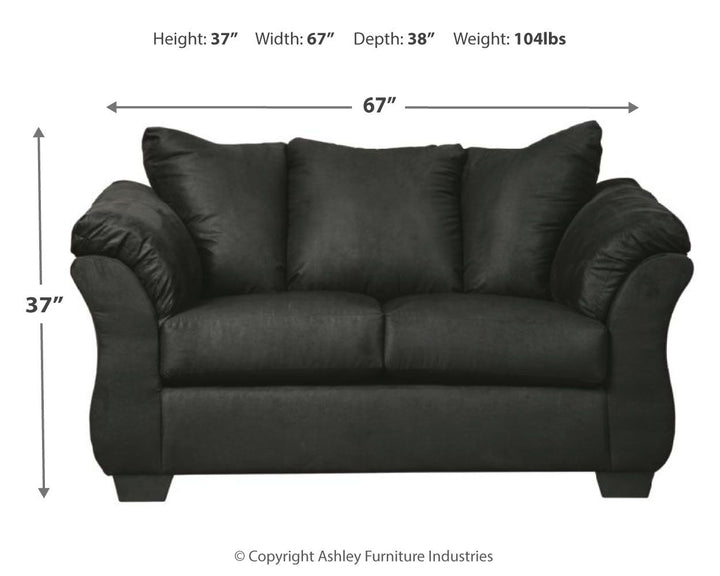 Darcy - Loveseat - Black