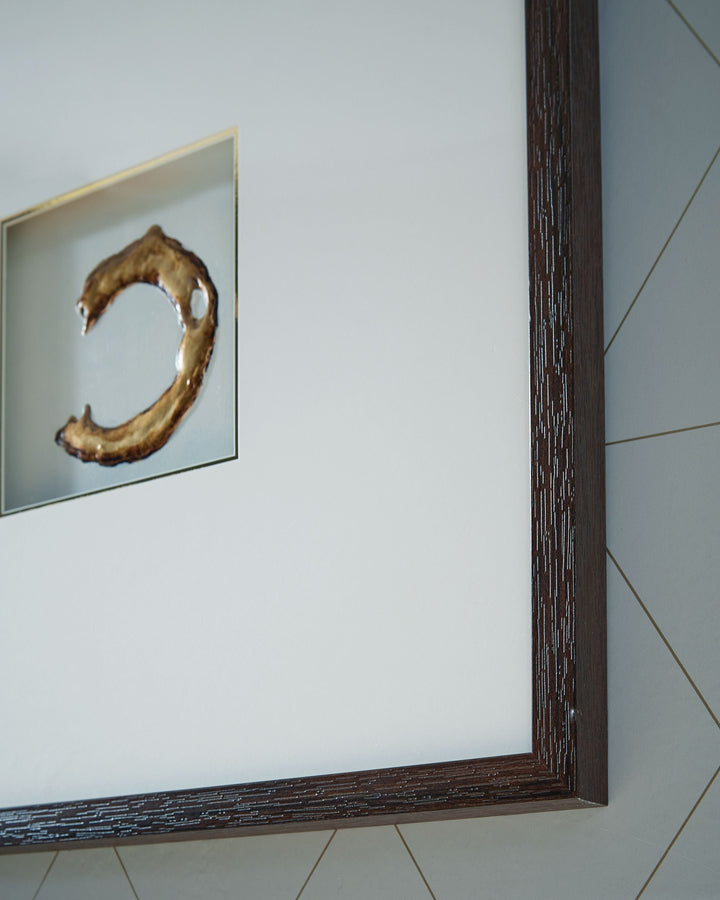 Dallbourne - Wall Art Set (Set of 4) - White / Gold Finish