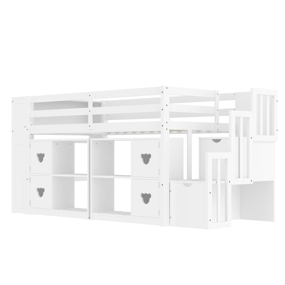 solid-low-twin-loft-bed-with-storage-cabinets-staircase-drawers-led-lights-white