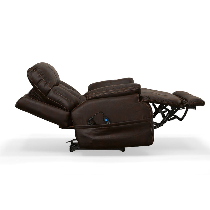 Clive Fabric Power Recliner with Power Headrest &amp; Lumbar in Clove