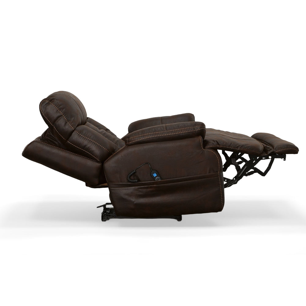 Clive Fabric Power Recliner with Power Headrest & Lumbar in Clove