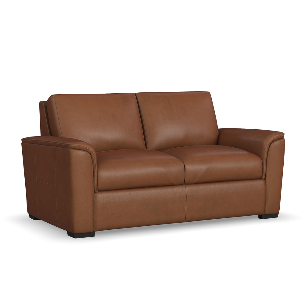 Henry Leather Loveseat in Caramel