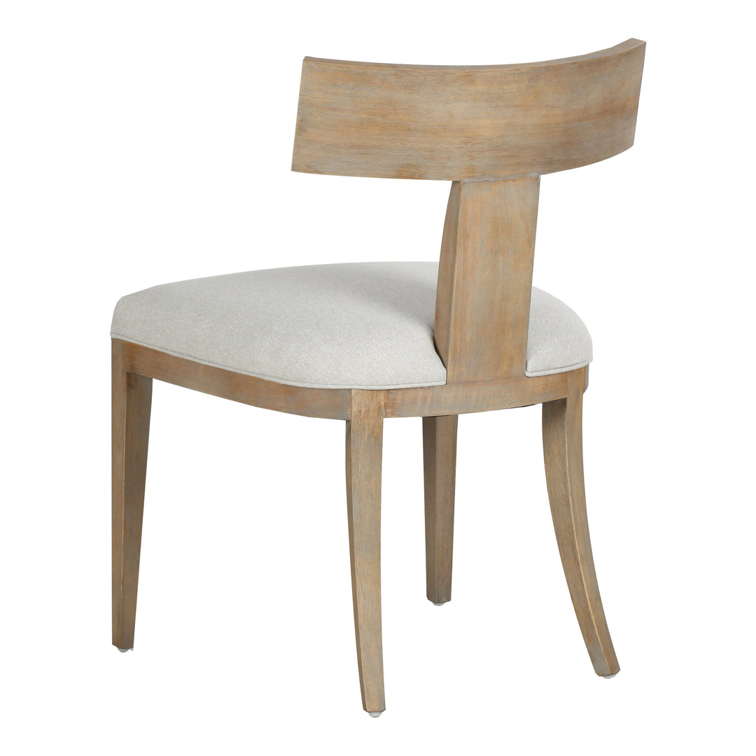 Fabien - Mid-Century Modern Beige Linen + Wood Dining Chair (Set of 2)
