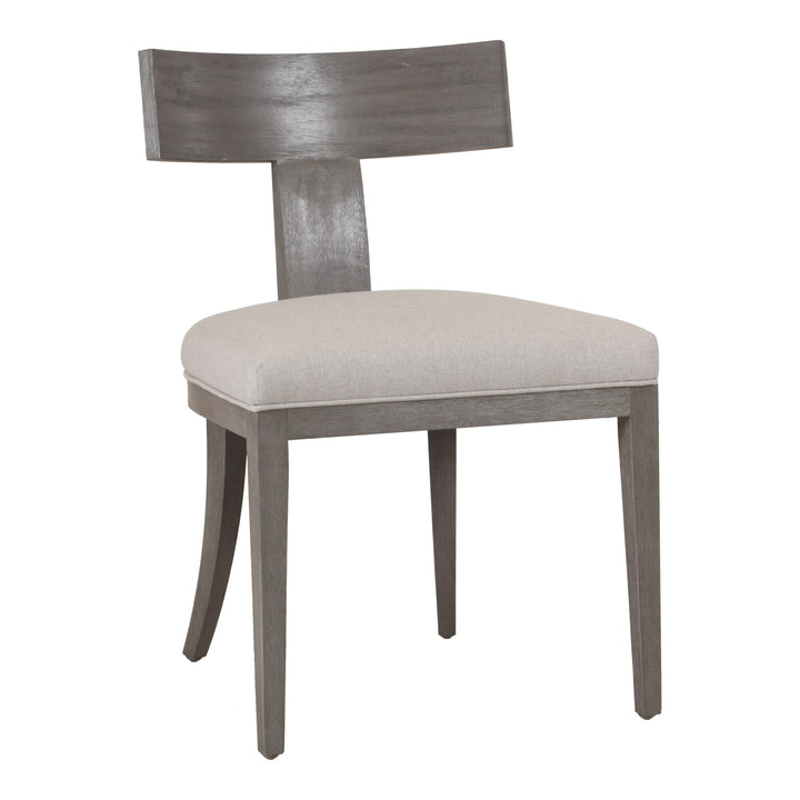 Fabien - Mid-Century Modern Beige Linen + Grey Wash Dining Chair (Set of 2)
