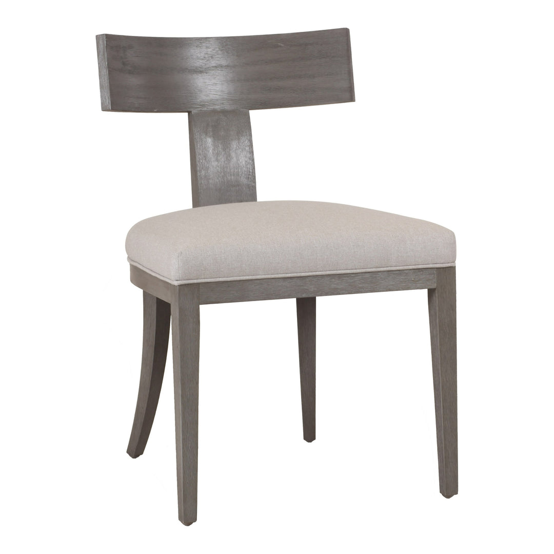 Fabien - Mid-Century Modern Beige Linen + Grey Wash Dining Chair (Set of 2)
