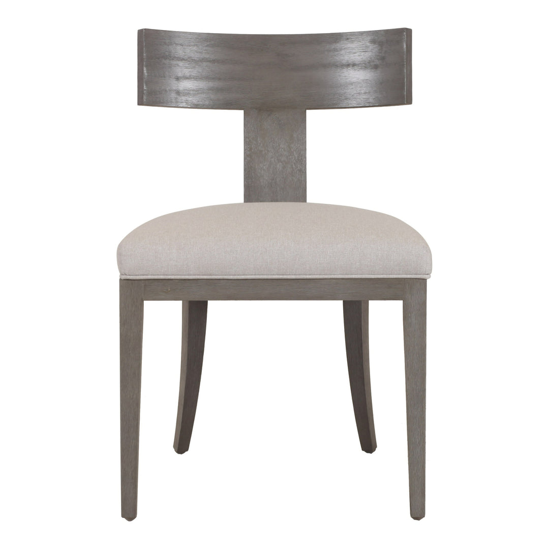Fabien - Mid-Century Modern Beige Linen + Grey Wash Dining Chair (Set of 2)