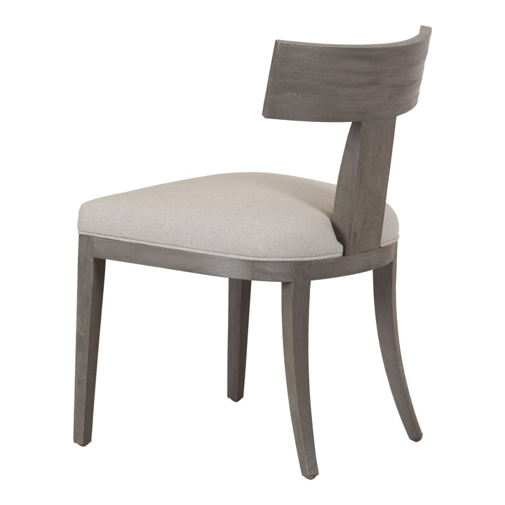 Fabien - Mid-Century Modern Beige Linen + Grey Wash Dining Chair (Set of 2)