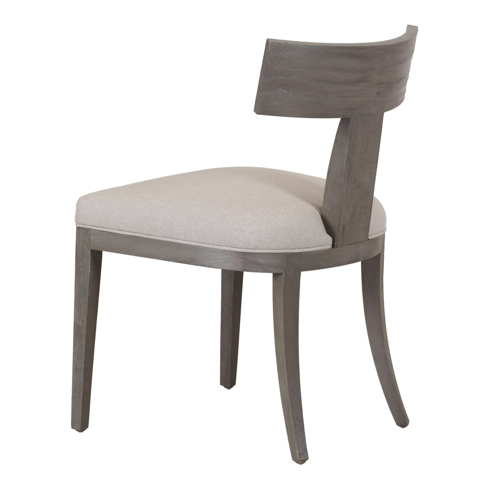 Fabien - Mid-Century Modern Beige Linen + Grey Wash Dining Chair (Set of 2) - View 9