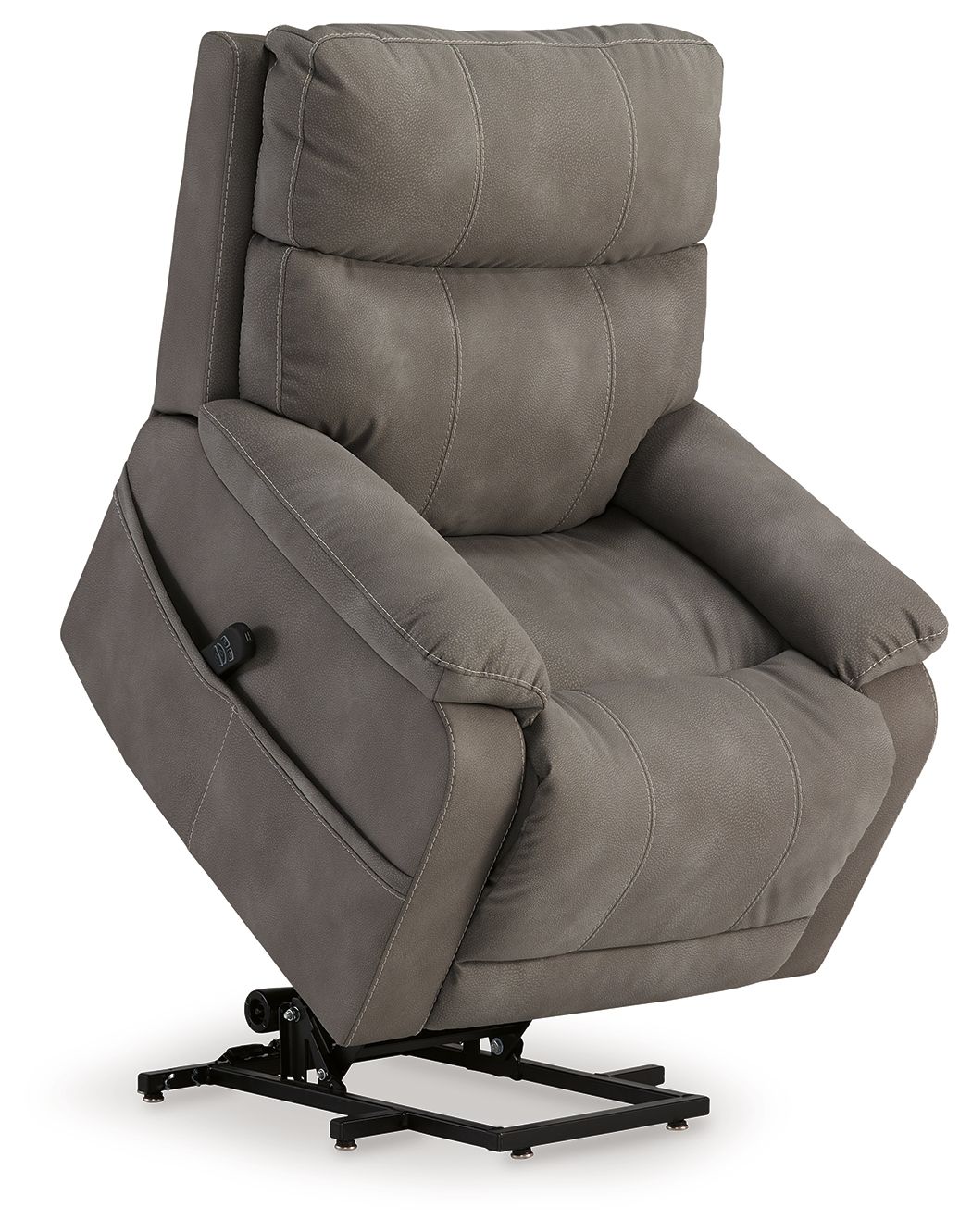 Next-Gen Durapella Power Lift Recliner with Dual Motors & Faux Leather Upholstery - Gray